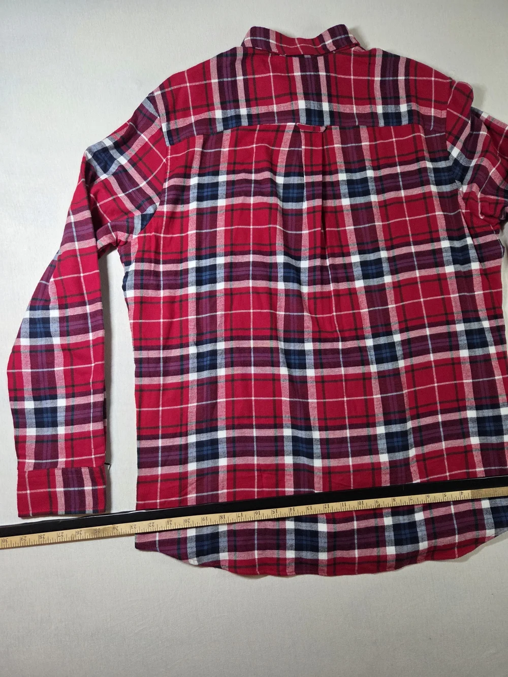 Plaid Saddlebred men's long sleeve button-down flannel shirt L